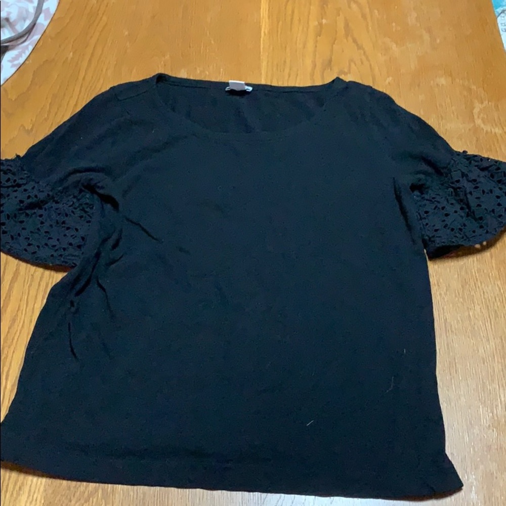 J crew ruffle sleeve top